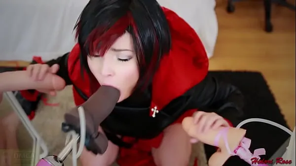 Fresh Ruby Rose from RWBY takes on 3 dicks clips Clips