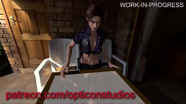 Свежие клипы 3D Клэр Редфилд из Resident Evil жестко оттрахана против стола Futa WIP (пожалуйста, прочтите комментарий) - от OpticonStudios Клипы