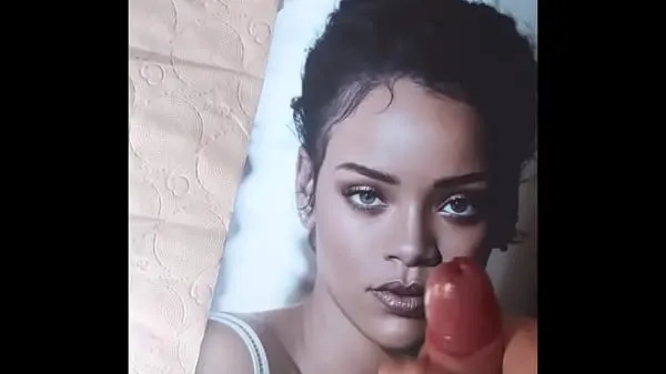 Friske RIHANNA CUM TRIBUTE klipp Klipp