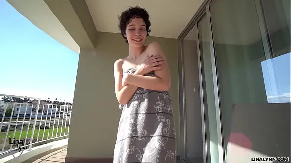 Fresh First FUCK outdoors! LinaLynn on the hotel balcony clips Clips