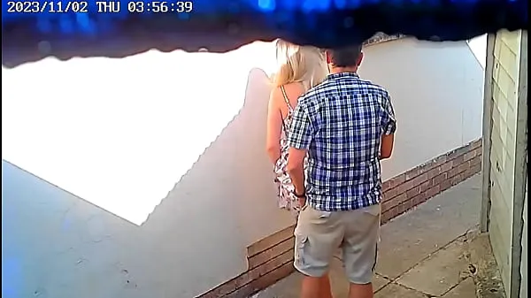 Sveži Daring couple caught fucking in public on cctv camera posnetki Posnetki